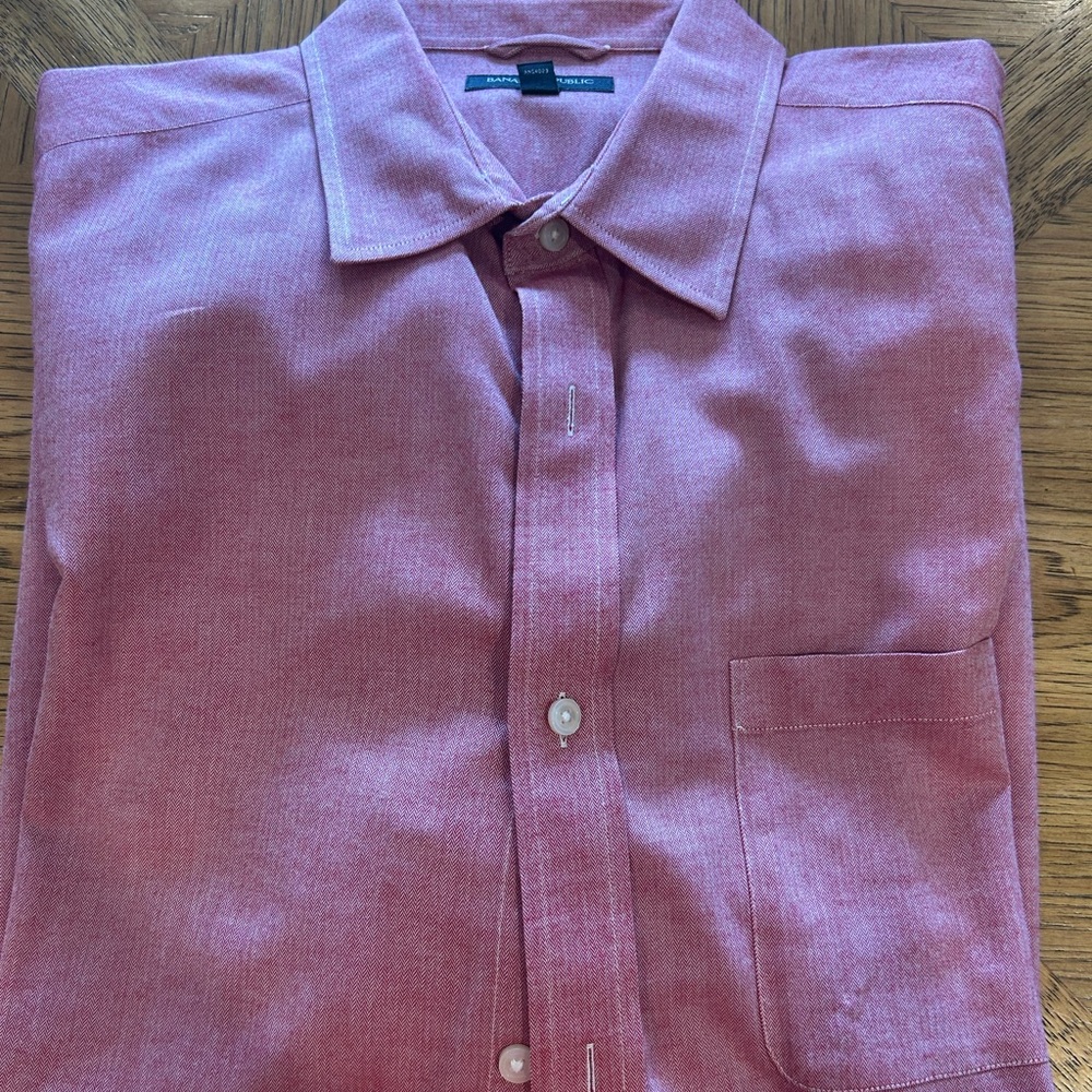 Banana Republic Pink Casual Button Down Shirt